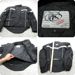 Fieldsheer Jacket Men? Medium Black 3in1 Padded Back Protector Motorcycle Riding